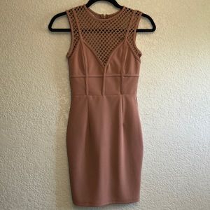 Blush bodycon mini dress